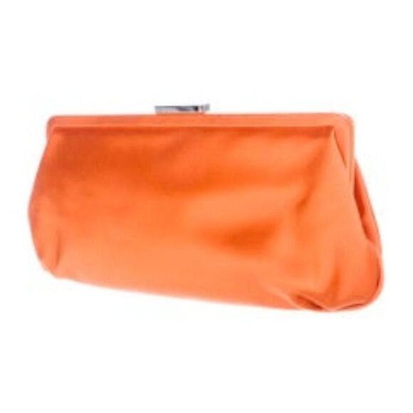 Tiffany & Co. Holly Satin Clutch - Tangerine - EUC - Picture 4 of 13